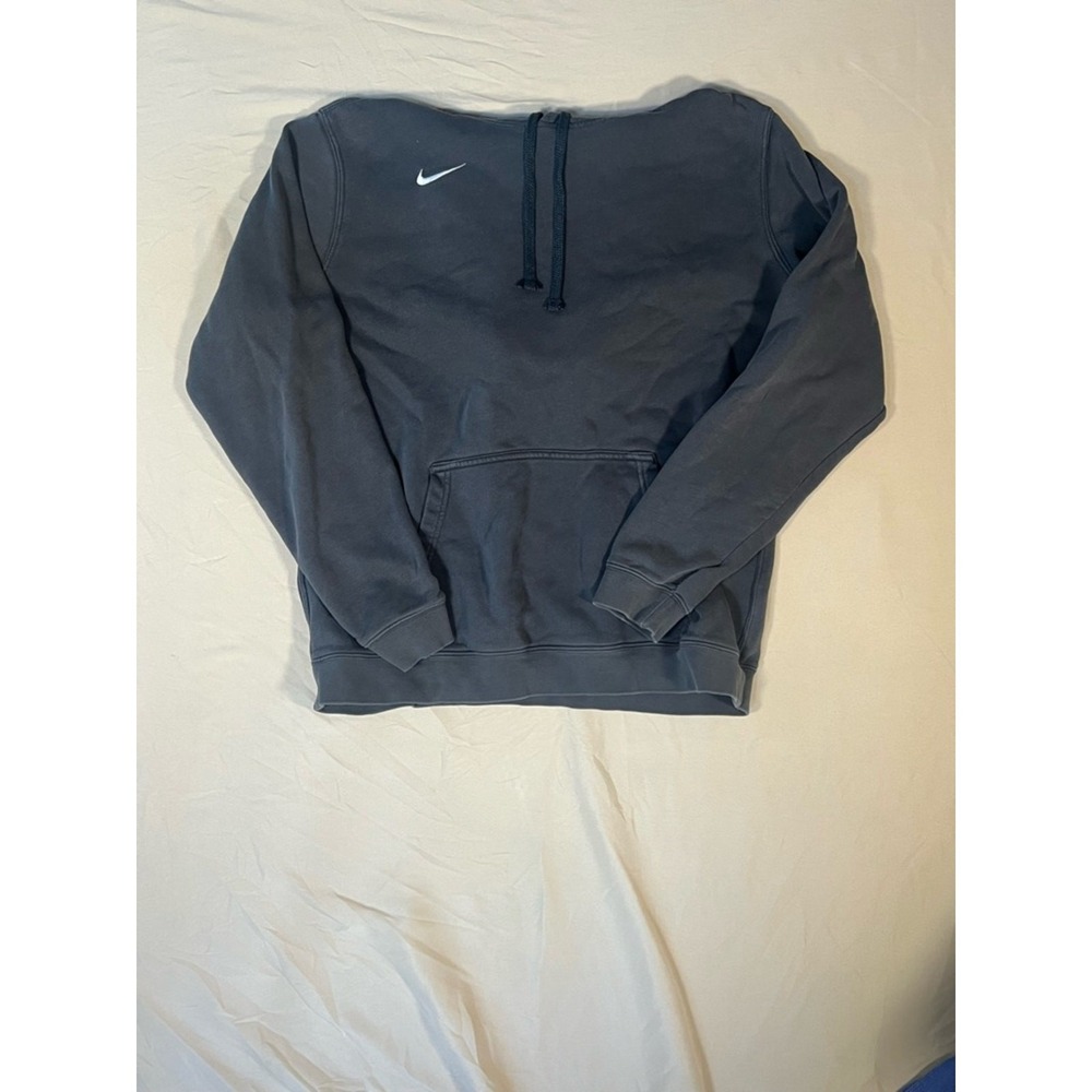 Nike Mens Team Sports Pullover Hoodie Charcoal Grey Swoosh Sweatshirt L Sport